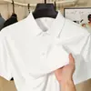 2026 Nueva Camiseta Unisex de Color Sólido Camisa Polo de Verano Manga Corta Casual de Negocios Parte Superior con Solapa de Tacto Hielo