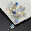 Cuentas de vidrio 11*12.5mm agujero vertical a través de pequeño cristal azúcar hielo cristal Cuadrado Marca vivo diy pulsera cuentas sueltas