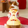 10% de descuento Ropa para Mascotas en Liquidación Traje Tang Danza del León Pareja Chaqueta de Algodón Ropa Festiva para Perros Gato Ropa de Dos Patas para Perros Pequeños y Medianos