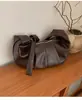 Bolso Retro de Piel Suave Fruncido para Mujer 2024 Nuevo Casual Versátil para el Trabajo Bolso de Hombro Único Forma de Empanada Estilo Coreano Bolso Cruzado