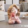 Desenhos animados menina casa decorações cofrinho ornamentos luz luxo tv vinho gabinete desktop poupança cofrinho presente de aniversário