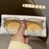 Gafas Inteligentes Fotocromáticas de Prescripción con Montura Cuadrada Grande, Aspecto Natural, Reductoras de Edad, Mejoradoras del Cutis, Elegantes Gafas Protectoras L