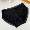 Ropa interior nueva para mujer de cintura media con lazo de encaje, ligera, simple, suave, transpirable, alta elasticidad, entrepierna de algodón puro, levantamiento de glúteos