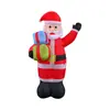 Santa Claus Inflable Transfronterizo de 6 pies con Regalo Luz LED Iluminado Modelo Inflable Modelo Inflable Navideño Decoración para el Jardín