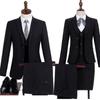 Traje profesional de primavera para mujer, pantalones de cuello blanco, chaleco elegante a rayas, ropa de trabajo de gerente, traje de manga larga de tres piezas