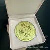 Moneda Grande de Oro Puro 999 Flor de Rosa Caja de Regalo para Regalos de Cumpleaños, Diosa, Regalos del Día de la Madre
