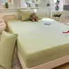 Lençol de Elástico de Veludo de Leite com Lã, Novo Modelo de Inverno, Lençol de Elástico Simples de Cor Sólida Quente, Peça Única, Conjunto de Três Peças de Lençol de Elástico para Dormitório Estudantil