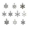 1 boutique de explosiones, abalorio navideño de aleación DIY, variedad de colgantes de copos de nieve, collares y pulseras hechos a mano, accesorios de joyería