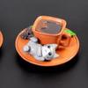 Joias de micro paisagem com musgo dim sum cena de gatinho gatinho de sobremesa montagem DIY pequenos ornamentos