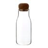 Frasco de Vidrio para Almacenar Granos de Café, Botella de Vidrio con Tapón de Corcho, Recipiente para Té, Frasco Sellado, Frasco Sellado de Boca Ancha de Grado Alimenticio