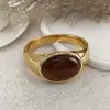 Pulsera con cierre ovalado de metal y resina transfronteriza europea y americana, pulsera de estilo bohemio, joyería de nicho de alta gama para mujer