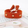 Pulsera de Correa con Borla de Remache de Estrella de Cinco Puntas, Pulsera Tejida de Estilo Étnico Colorido, Accesorios Transfronterizos de Estilo Mixto Multicolor