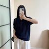 Camiseta de Punto Tencel Estilo Old Money con Solapa para Mujer Verano Elegante Ropa de Trabajo Slim Hombro Recto Casual Polo Top