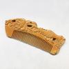 Peine de Madera Estilo Antiguo Peine Tallado de Doble Cara Peine para Alisar el Cabello Peine de Maquillaje Regalo de Vacaciones Peine de Madera para el Hogar Peine Meridiano de Madera de Durazno