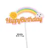 Decoração de Bolo Franja Plug-in Nova Brilhante Romântica Arco-Íris Festa de Aniversário Mesa de Sobremesas de Confeitaria Acessórios
