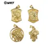 Wt-Jfe145 Forma Geométrica Artesanato Figura&Animal Pingente de Latão Esculpido Colar de Corrente Acessórios de Joalheria