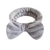 Diadema de Franela para Lavado Facial Transfronteriza, Diadema para Maquillaje, Muñequeras de Felpa para Lavado, Diadema Gruesa con Lazo de Mariposa, Hecho a Medida