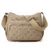 Bolso de Hombro Multicompartimento 2024 para Mujer Bolso Cruzado Creativo con Bordado de Rombos Bolsa de Nylon de Gran Capacidad Transfronteriza Venta al por Mayor Viajes
