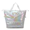 Bolsa Fitness Esportiva Fashion Laser Colorida Grande Capacidade Bolsa para Viagens de Negócios de Curta Distância Armazenamento de Bagagem Separado para Seco e Molhado