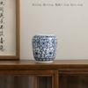 Jarrón de Porcelana Azul y Blanco de Shumen Decoración de Cerámica Vintage Flores Flores Secas Mesa de Comedor Oficina Hogar Sala de Estar Adornos Artículos para Flores