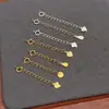 Pingente de Corrente Ajustável em Formato de Coração Gota D'água Prata S925 Banhado a Ouro Acabamento Pérola Acessórios de Pulseira Simples DIY Feito à Mão