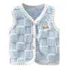 Chaleco de forro polar para bebé primavera y otoño chaleco cálido para bebé niños y niñas chaleco de otoño e invierno cárdigan de capa base para niños