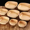 Plato Giratorio de Melamina para Hot Pot Plato para Platos Comercial Plato Rectangular para Verduras Sukiyaki Imitación Madera Caja de Exhibición de Platos para Buffet