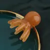 Peine Masajeador de Pulpo Cabezal Masajeador de Meridianos Terapia de Acupuntos del Cuero Cabelludo Peine de Dientes Anchos Pulpo Peine Gua Sha 3952