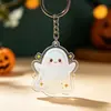 Chaveiro Acrílico Edição Limitada de Halloween, Ação de Graças e Casamento - Designs de Abóbora, Fantasma e Rosa - Lembrança Doce e Legal