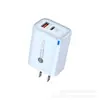 Novo Carregador Pd20W Transfronteiriço com Luz um Plus C Porta Dupla Cabeça de Carregamento Rápido Qc3.0 Nitreto de Gálio Regulamentos Europeus e Americanos Regulamentos Britânicos