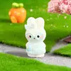Micro Paisagem Desenho Animado Coelho Fofo Artesanato de Resina Acessórios Decorativos Ornamentos de Mesa Carro