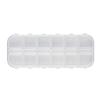 Caja de almacenamiento de joyas para uñas con 12 compartimentos, caja de embalaje extraíble, portátil, de plástico acrílico transparente.
