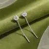 Brincos de Fio com Borla de Edelweiss 999 Prata Pura para Mulheres, Luxo Leve, Brincos de Moda de Alta Qualidade, Brincos Simples Versáteis do Instagram Venda por Atacado