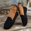 Zapatos de punto transpirables de verano para mujer, nuevos, blancos, punta redonda, sin cordones, suela suave, ligeros, versátiles, talla grande, comercio exterior