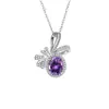 Xiaohongshu Kuaishou Douyin Celebridad de Internet Transmisión en Vivo Collar Chapado en Plata Piedra de Alto Carbono Diamante Cuadrado Gota de Agua Forma de Pera Colgante Femenino Venta al por Mayor