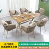 Sillas escandinavas con cordón, Mesas y Sillas de Madera Plástica, Patio Exterior Balcón Casa Restaurante Tienda de Té con Leche Calle Comercial Mesas y Sillas de Imitación Madera