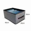 Caja de almacenamiento para ropa de otoño e invierno con estampado de pata de gallo con tapa para caja de almacenamiento para armario caja de almacenamiento plegable para el hogar cesta de almacenamiento en capas