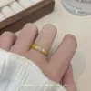 Novo Anel Estrela Escovada Estilo Chinês, Design de Nicho de Luxo Leve, Anel Aberto Versátil Personalizado com Índice de Diamante Brilhante