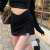 Falda elástica de cadera para primavera y verano de 2024, sexy, con cintura en V y abertura en el culotte, de cintura alta y aspecto ajustado, falda Spice Girl.