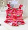 Traje de Baño para Niñas Infantil Primaria Secundaria Niños Estudiante Bebé Niña Rojo Manzanita Linda Traje de Baño Entero