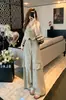 Conjunto Moderno de Dos Piezas con Estilo Retro de Hong Kong, Traje Deportivo de Pantalón Ancho de Alta Gama para Mujer, Chaleco de Verano, Ropa de Trabajo, Ropa Casual