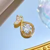 [Oro Real de Cobre] Personas Elegantes Cola de Pez Comercio Exterior Transfronterizo DIY Joyería Hecha a Mano Cobre Circonio Microincrustado Accesorios de Colgante