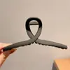Grampo de Tubarão Grande de Acrílico de Alta Qualidade Acessório de Cabelo para Trás da Cabeça Presilha de Cabelo Cor Café Pegador Fosco Elegante