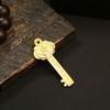 Colgante de llave de oro Ruyi del zodiaco de latón para hombre y mujer, llavero de coche, bolso, colgante, artesanía de cobre, colgante