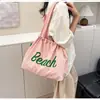 Bolsa Tote Classe Estilo Novo 2025, Grande Capacidade, Versátil para Primavera e Verão, Design Elegante com Letras, Bolsa de Mão, Bolsa de Ombro, Bolsa de Braço para Mulheres