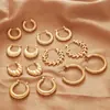 Acero de Titanio Color Libre Metal Pendientes Personalizados Europeos y Americanos Calle Casual Accesorios para la Cabeza Pendientes de Anillo Transfronterizos Puesto