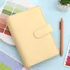 Novo Caderno Bolsa com Zíper para Guardar Dinheiro Planejador Financeiro Caderno A6 Livro de Contabilidade Folha Solta Maca