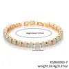 Pulsera Redonda Transfronteriza 6.0 con Cierre de Extensión Multicolor, Pulsera Colorida de Circonita de Alta Calidad para Mujer, Mayoreo