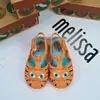 2025 Nuevos Zapatos de Gelatina para Niños Mei*Shameli*Sa Sandalias con Corte de Dibujos Animados Baotou Zapatos de Playa Cabeza de Gatito