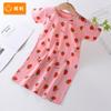Bata de Algodón de Verano para Niñas, Ropa de Dormir Delgada de Manga Corta para Niñas Pequeñas, Ropa de Casa para Bebés, Camiseta de Media Manga, Seguridad Clase A
